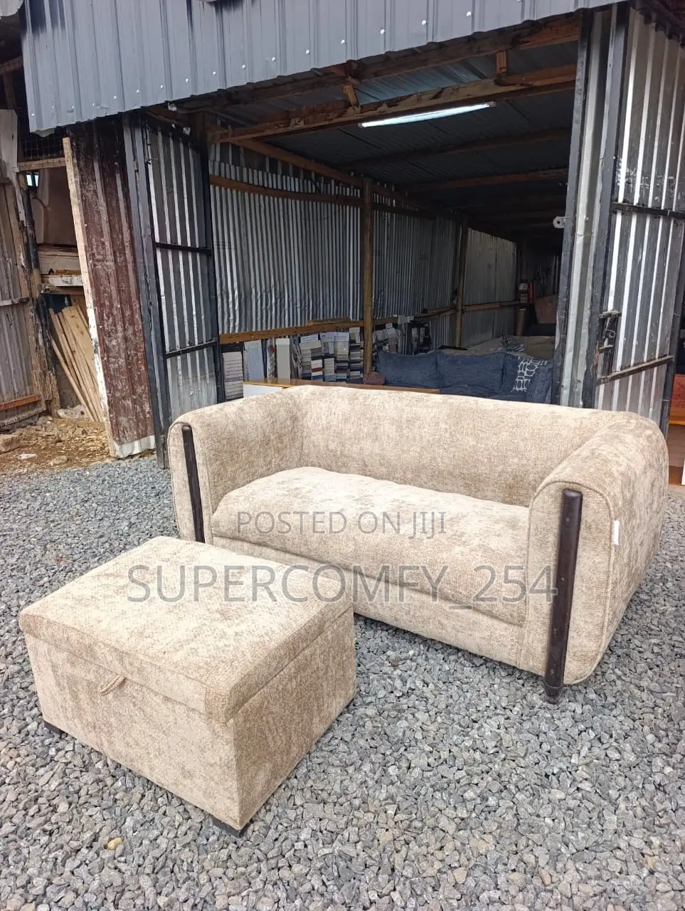 Wooden Detailed Modern Sofa