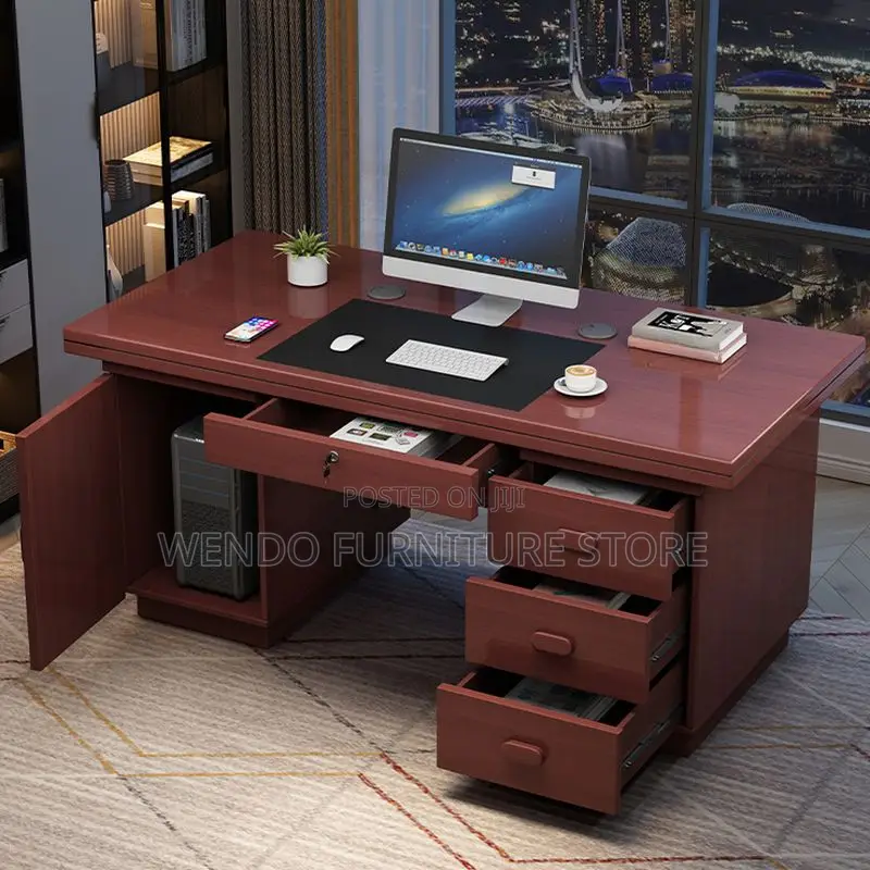 Office Desk; 1.4m Executive Strong Mahogany Home Study Desk