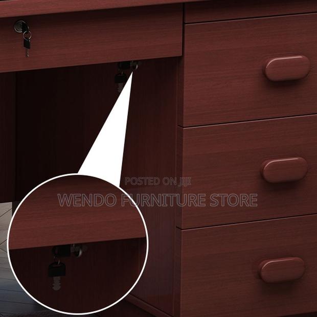 Office Desk; 1.4m Executive Strong Mahogany Home Study Desk - thumbnail 2