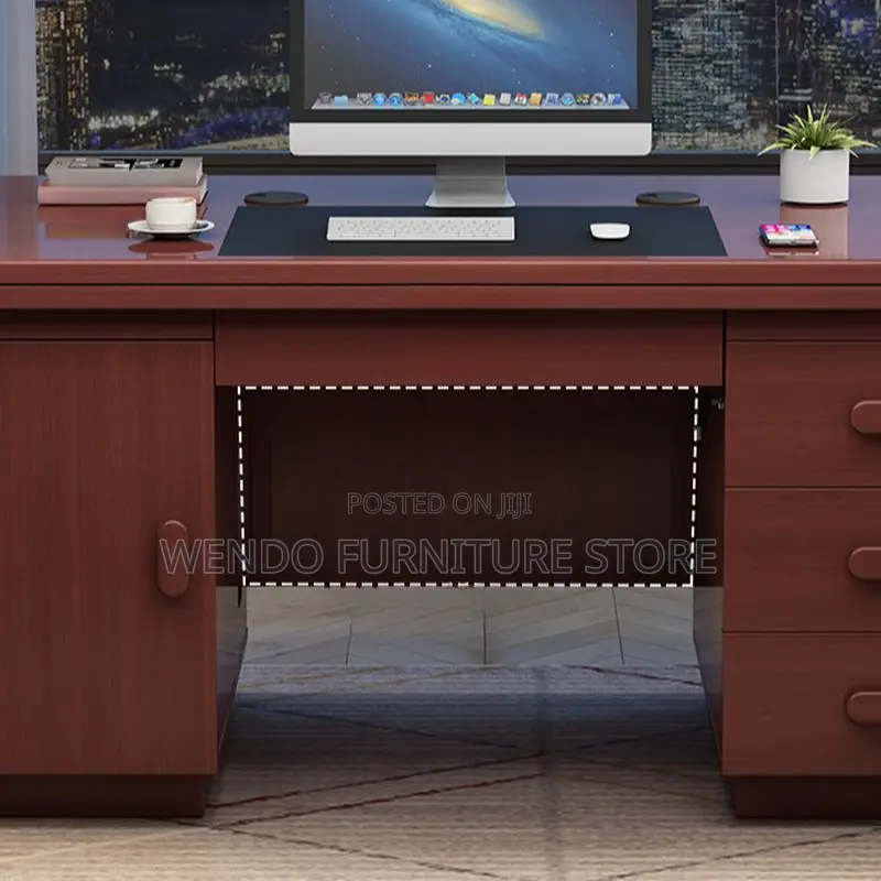 Office Desk; 1.4m Executive Strong Mahogany Home Study Desk