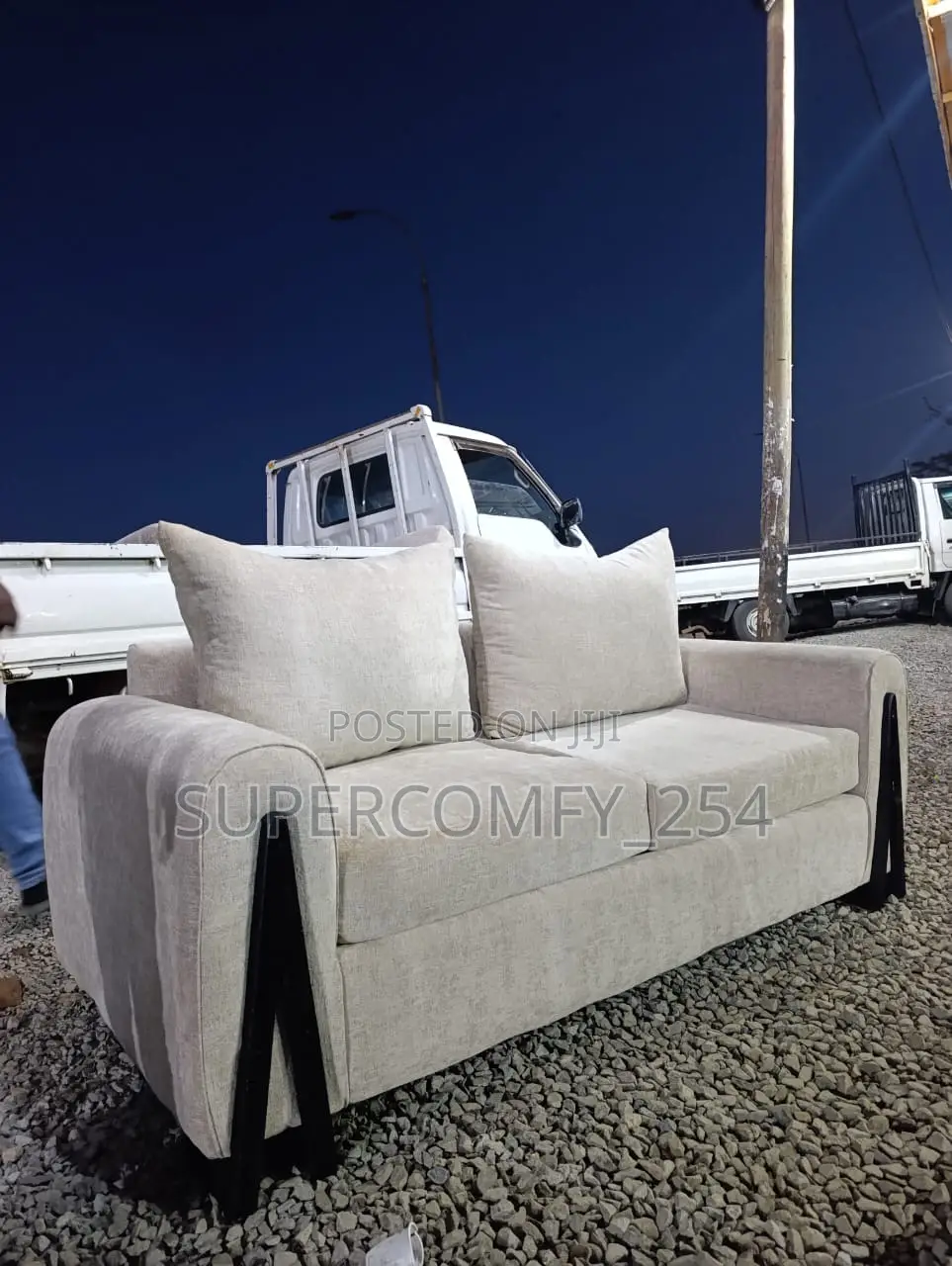 Wooden Detailed Modern Sofa