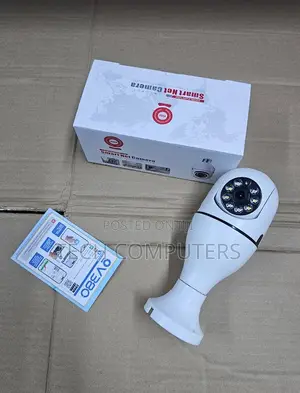360° Wifi Bulb Camera With Night Vision Mobile App Viewing