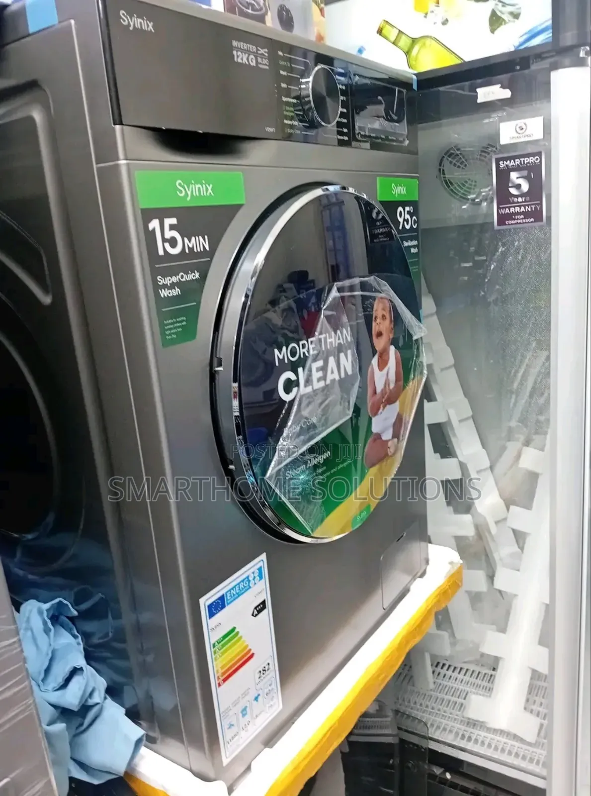 Syinix Front Load 12kg Washer – Efficient, Quiet, Powerful Spin