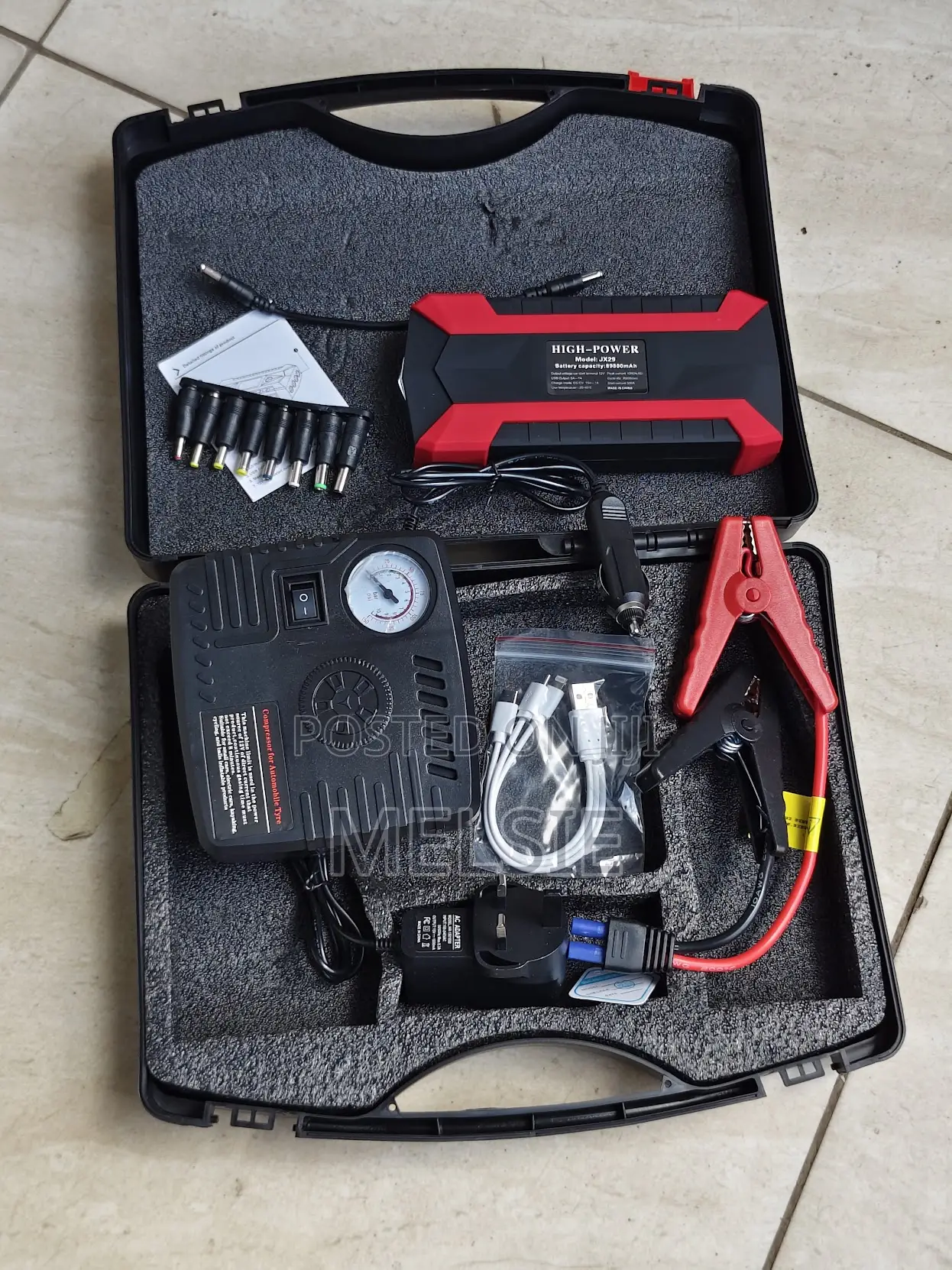 12v Emergency Car Jump Starter Power Bank With Air Pump