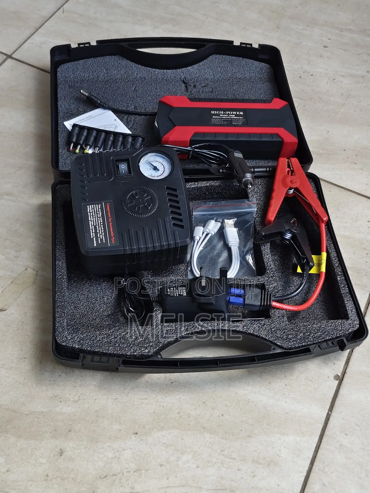 Car Jump Starter With Air Compressor 99800mah 12v