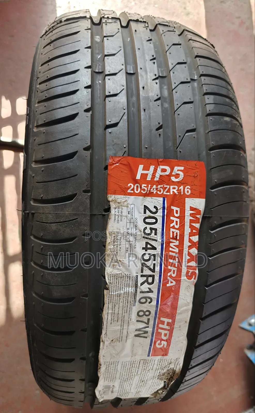 205/45r16 Maxxis Tyre (Premitra Hp5) Made in Thailand