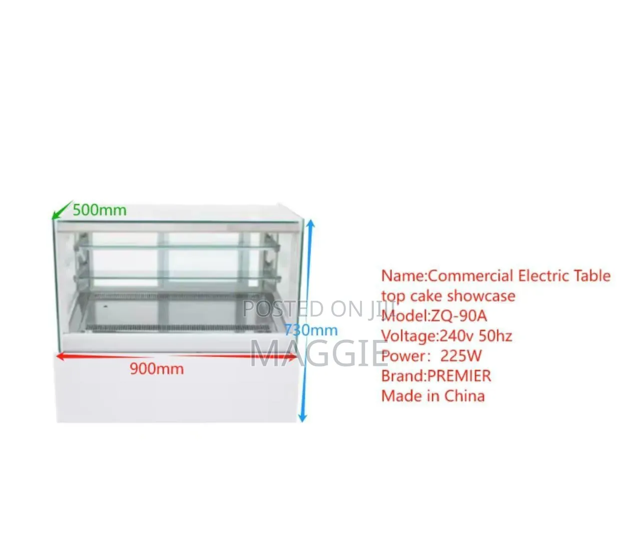 Electric Table Commercial Top Cake Showcase Available