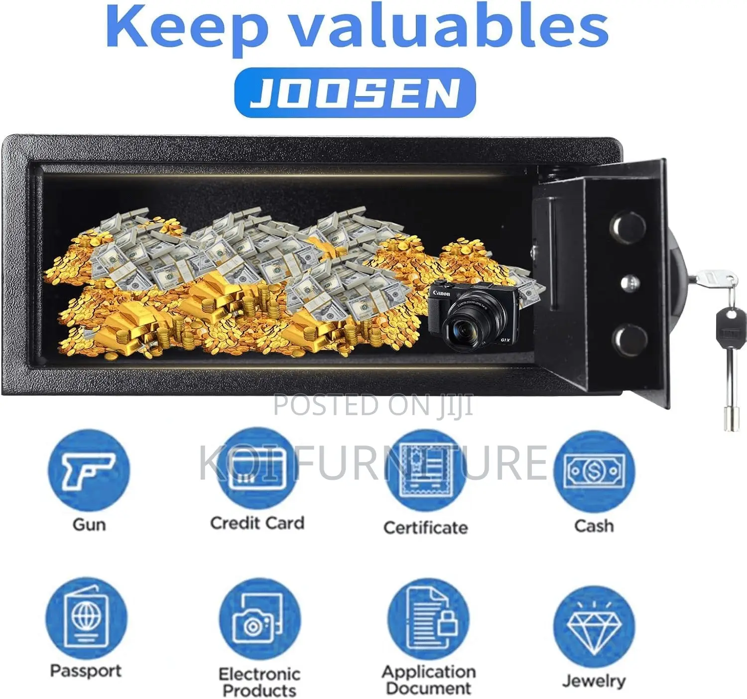 Office Safes; Fireproof Digital Safes for Valuables and Cash