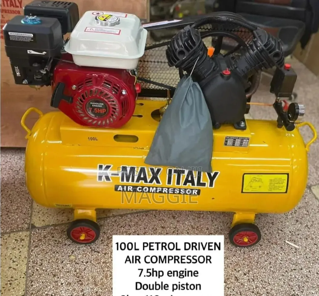 7.5hp Engine Double Piston 100l Petrol Driven Air Compressor