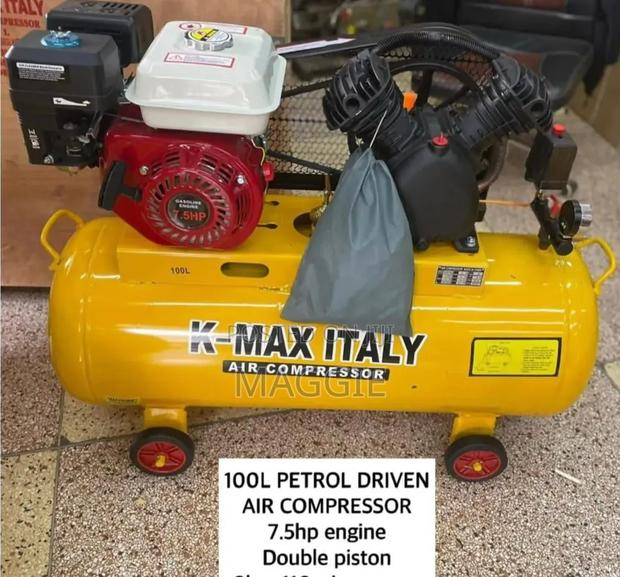 7.5hp Engine Double Piston 100l Petrol Driven Air Compressor