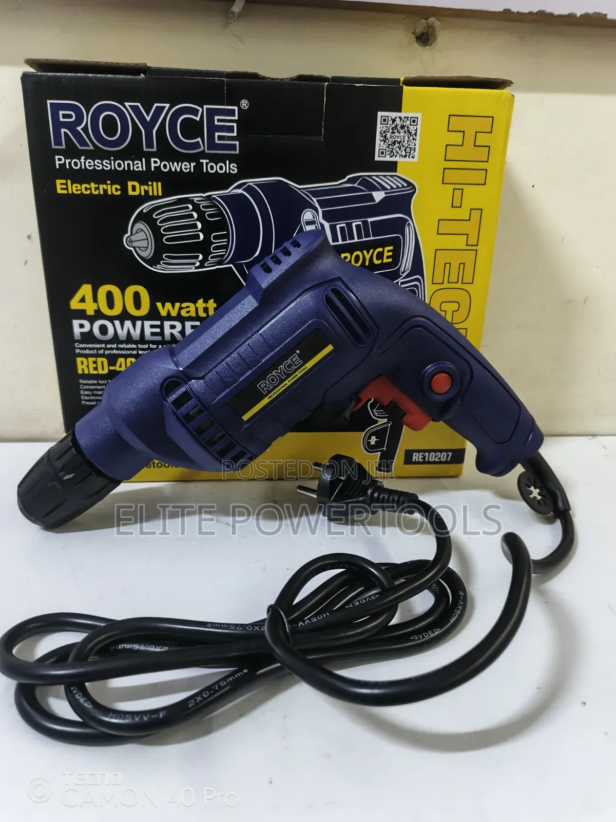 Royce 400w Electric Drill | High-Speed Hand Drill for Wood Metal