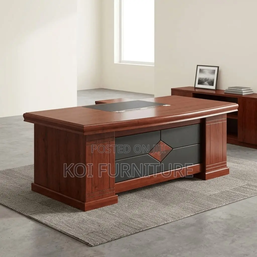Office Desk; 1.6 Meters Executive Mahogany Efficent Office Desk