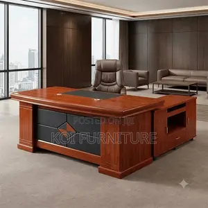 Office Desk; 1.6 Meters Executive Mahogany Efficent Office Desk