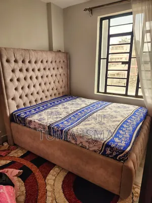 Luxury 5x6 Upholstered Bed With Original Mattress for Sale