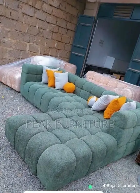 Bubble Lseat With Plush Cushions