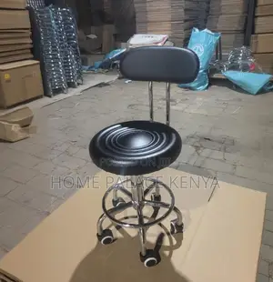 Bar Chair: Rotating Chair With Thick Cushioned Seat and Footrest