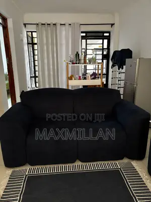 Super Comfy Moko 2-Seater Sofa – Deep Blue (Excellent Condition)