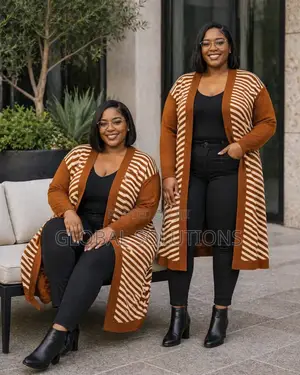 Coloured Striped Long Cardigans/Kimonos
