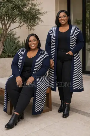 Coloured Striped Long Cardigans/Kimonos