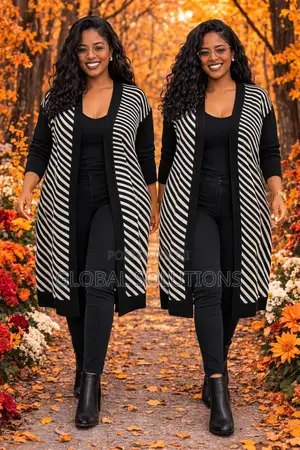 Coloured Striped Long Cardigans/Kimonos