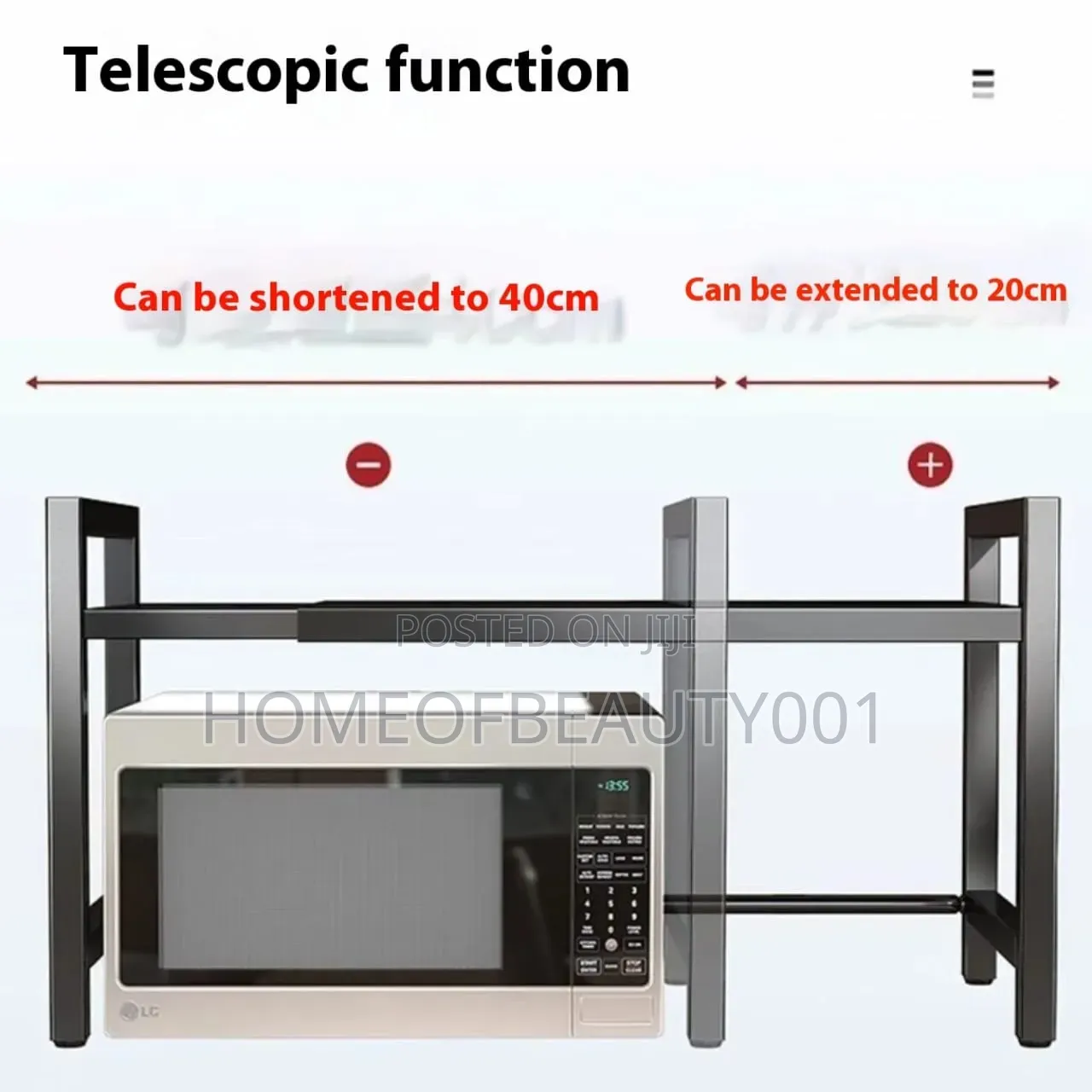 Expandable Metallic High Quality Modern Microwave Stand.
