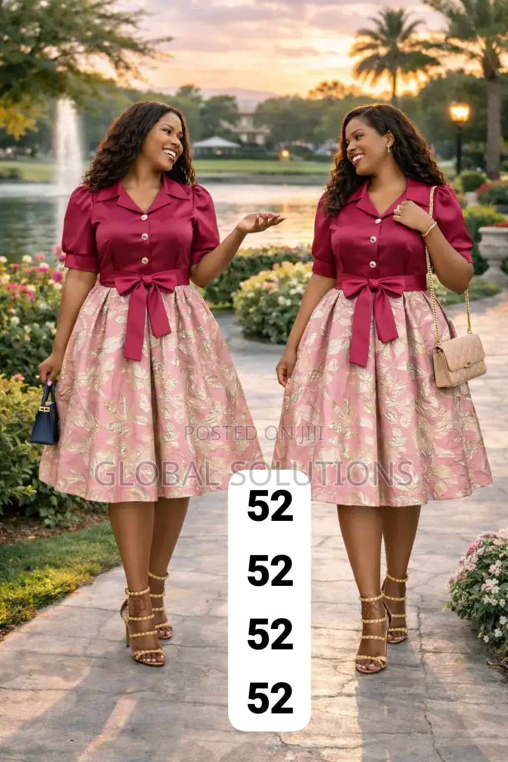 Elegant Multi-Coloured Skater Dresses With a Button-Down Bodice