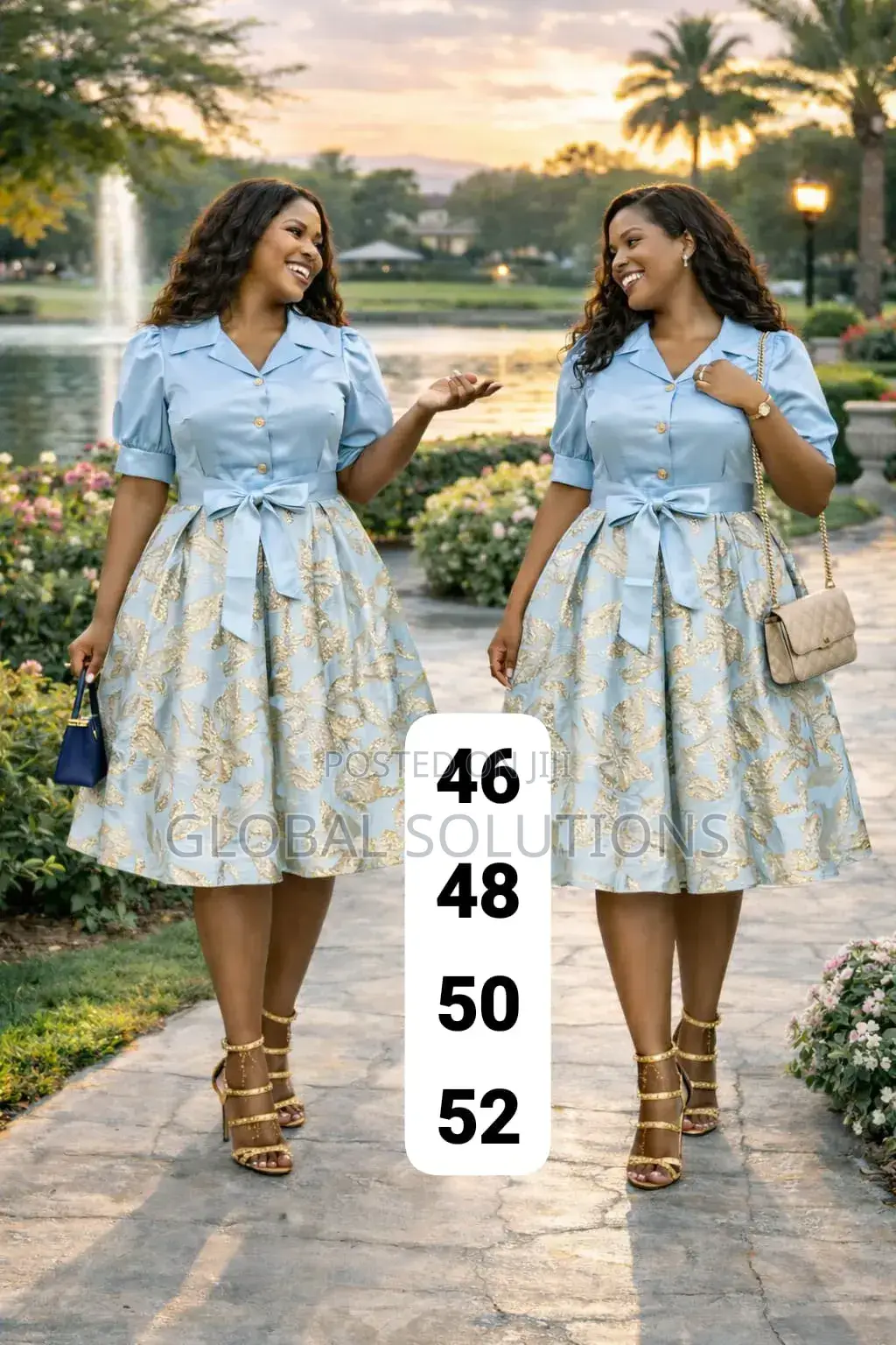Elegant Multi-Coloured Skater Dresses With a Button-Down Bodice