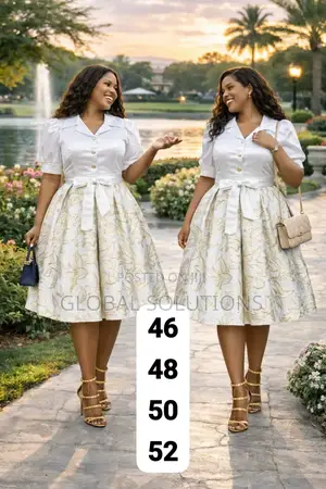 Elegant Multi-Coloured Skater Dresses With a Button-Down Bodice