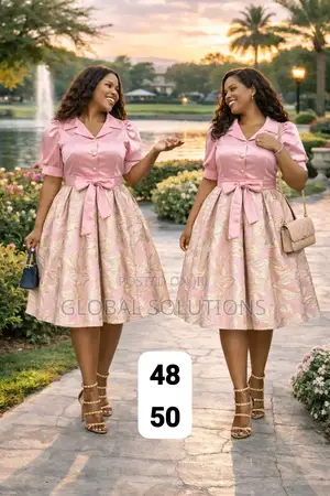 Elegant Multi-Coloured Skater Dresses With a Button-Down Bodice