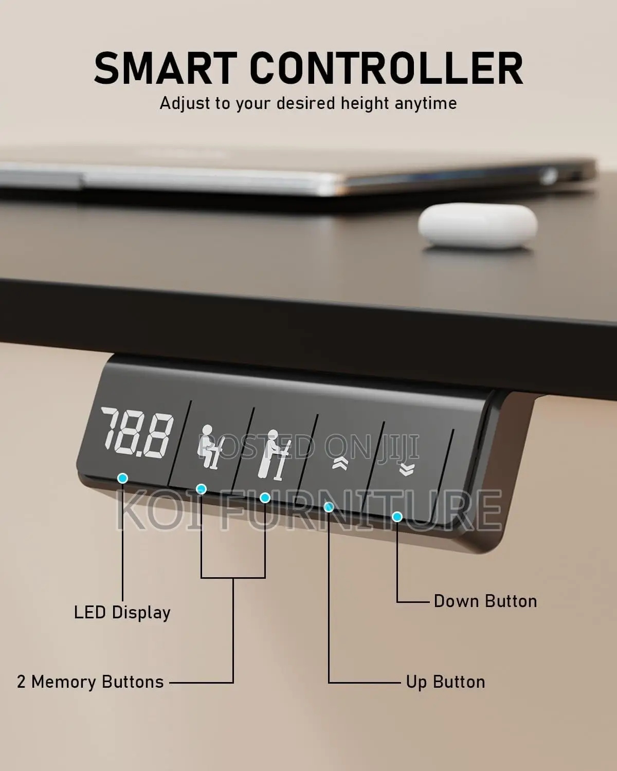 Office Desk; 1.2m Modern Adjustable Home Electric Designed Office Desk