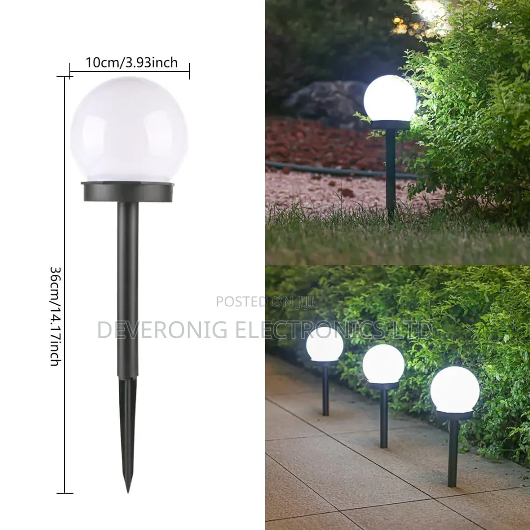 *3pcs Waterproof Led Ball Light Lamp Solar Power Outdoor Garden Path