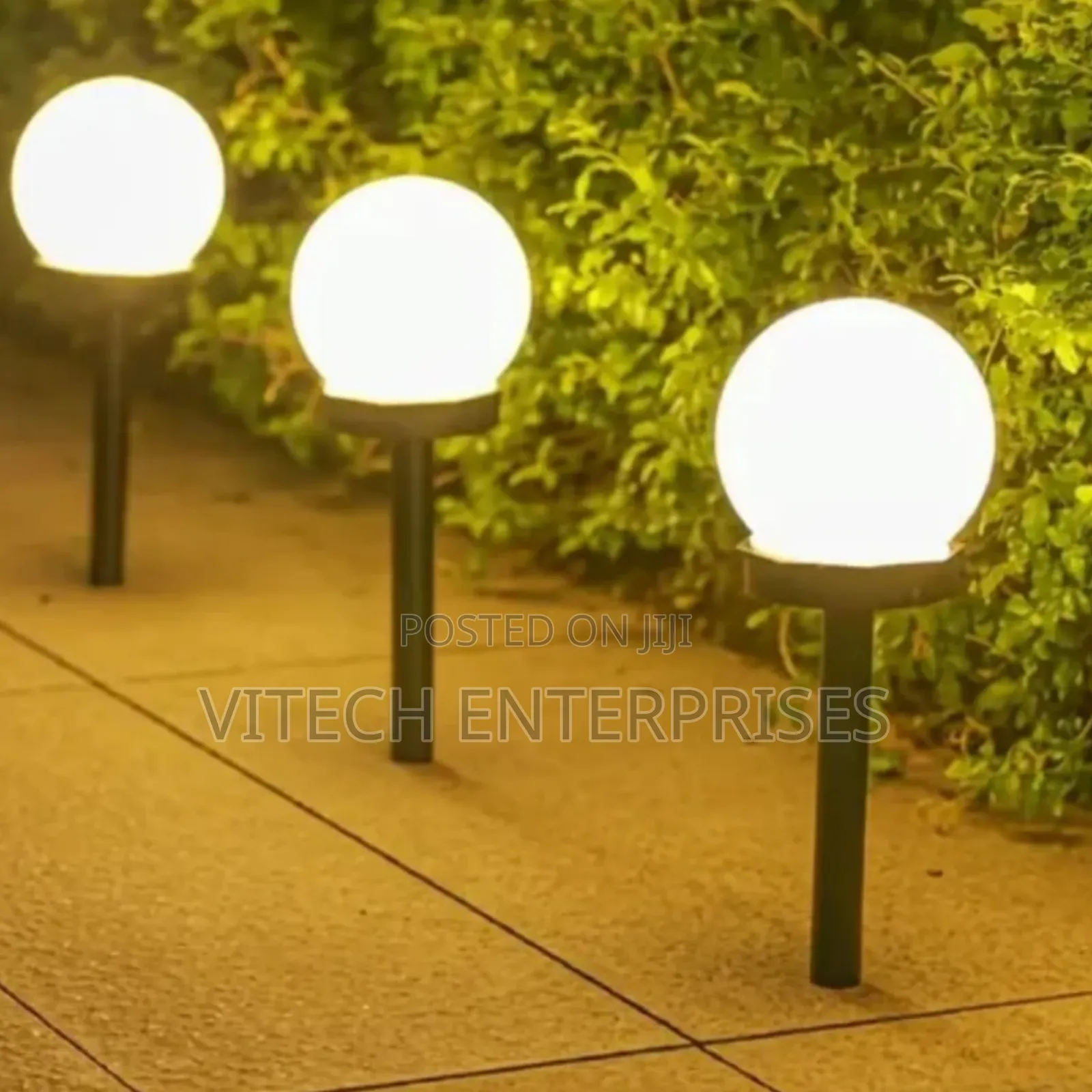 3pcs Waterproof Led Ball Light Lamp Solar Power Outdoor Garden Pat