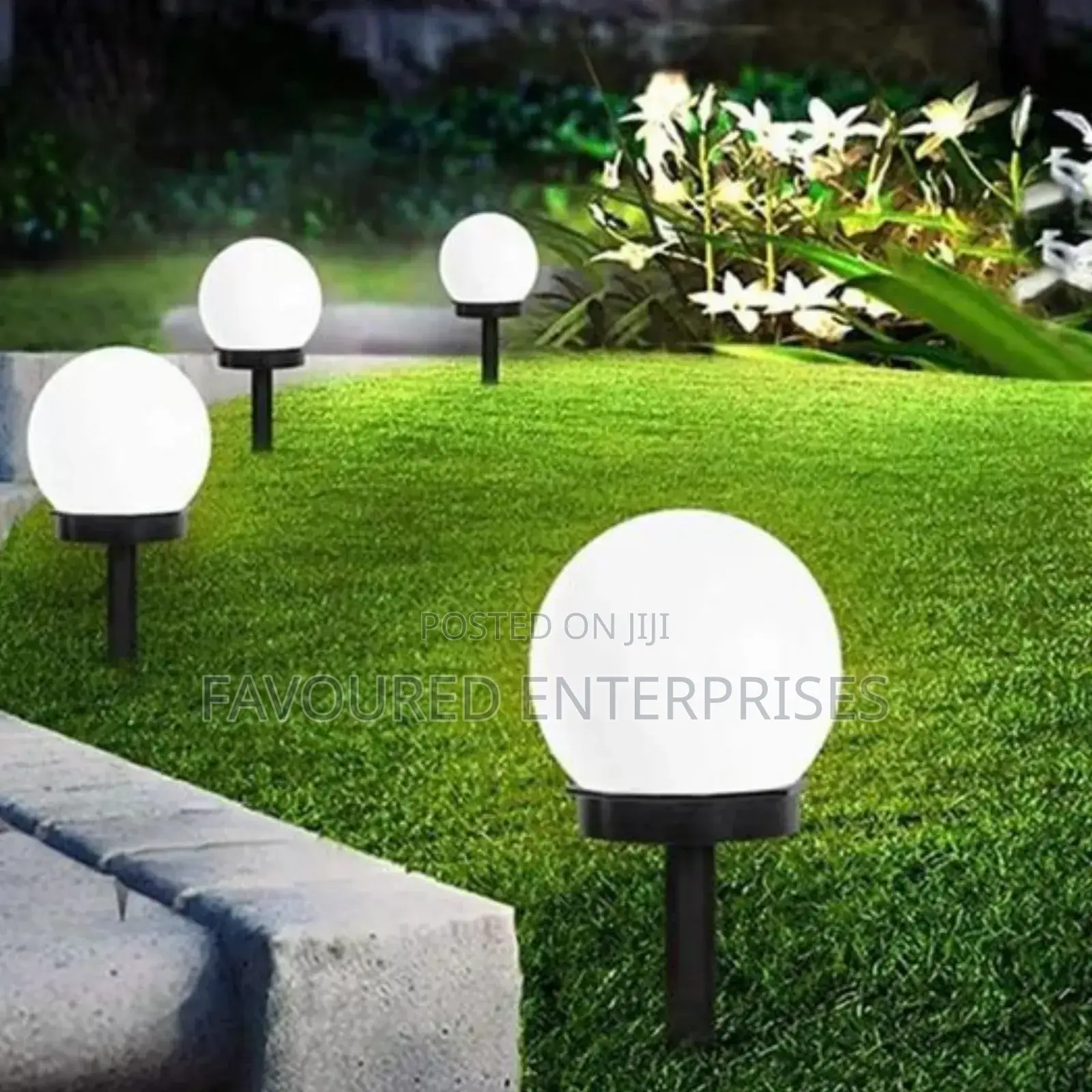 3pcs Waterproof Led Ball Light Lamp Solar Power