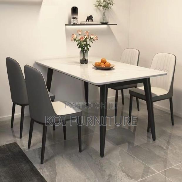 Dining Set; Crafted 4-Seater Home Dinning Set - thumbnail 2