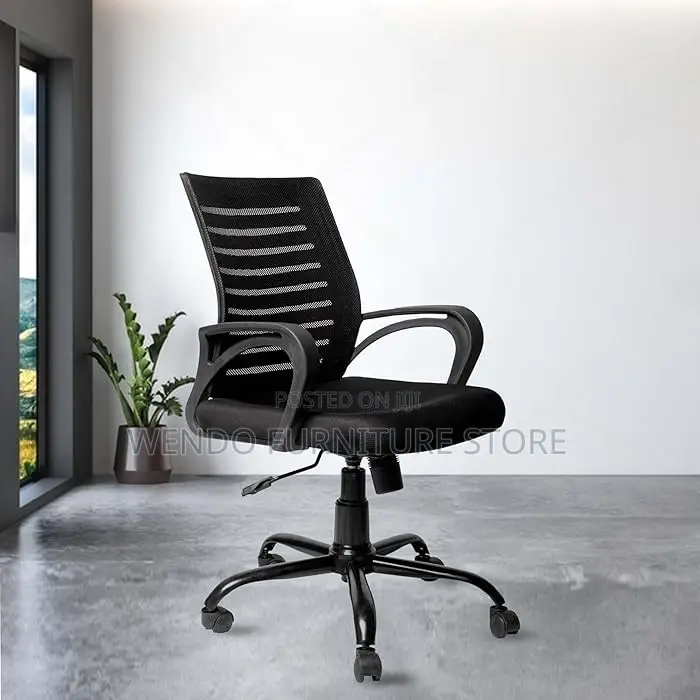 Office Chairs; Mesh Clerical Chair With Fixed Strong Armrest