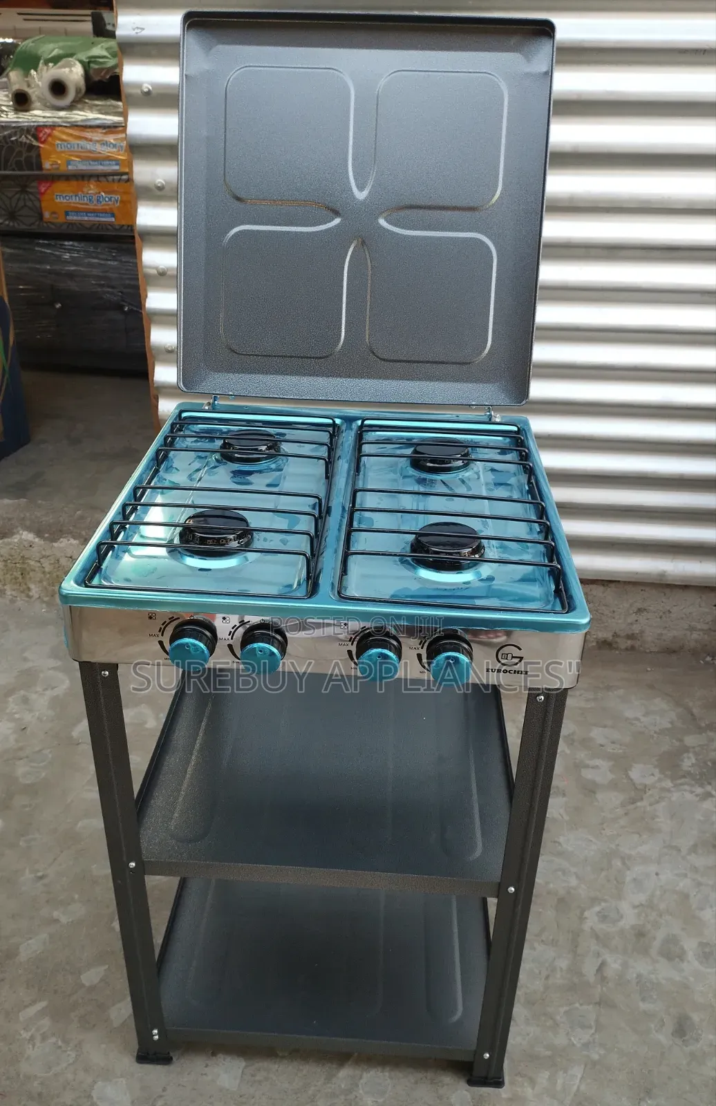 Eurochef Freestanding Full Gas Cooker With Shelves