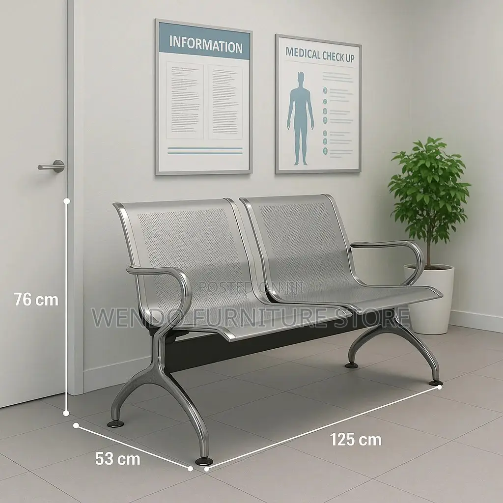 Office Bench; Two Seaters Steel Reception Benches