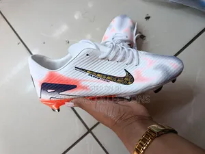 White and Orange Nike Air Zoom Unisex Football Boots Size 40 to 45