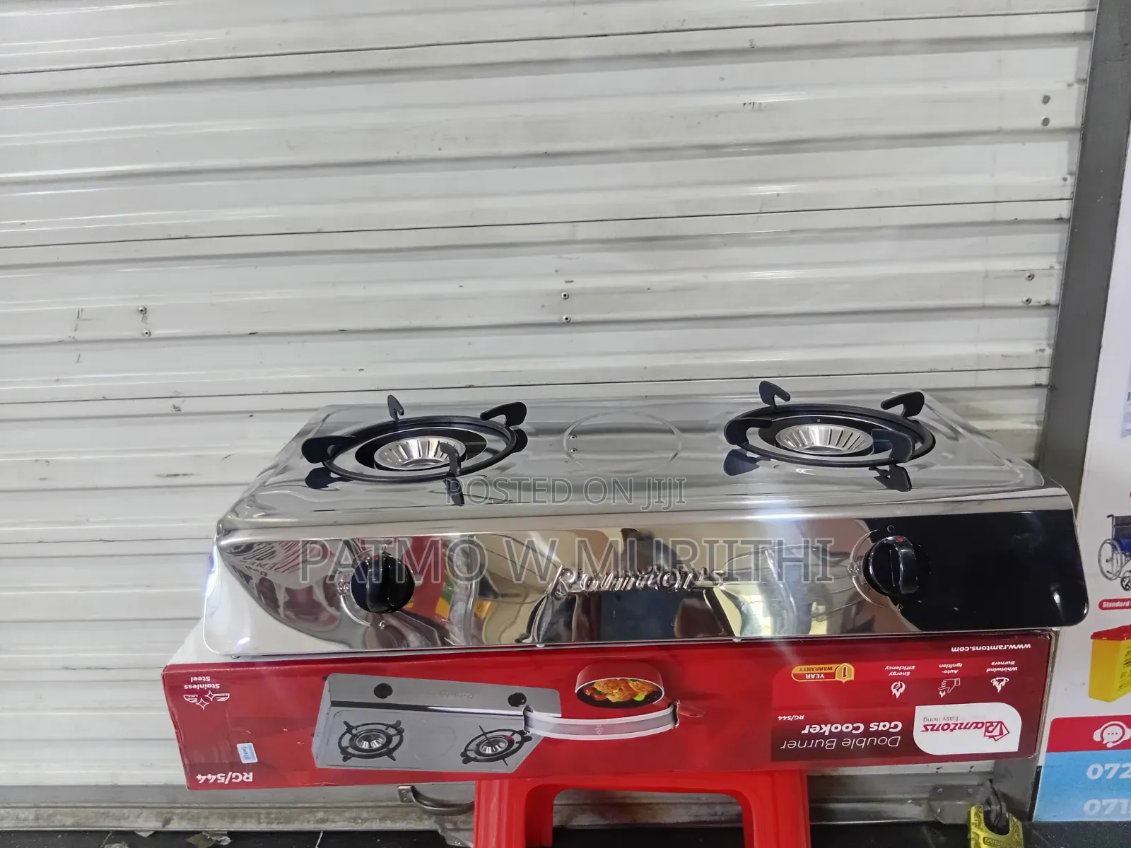 Ramtons Stainless Double Burner