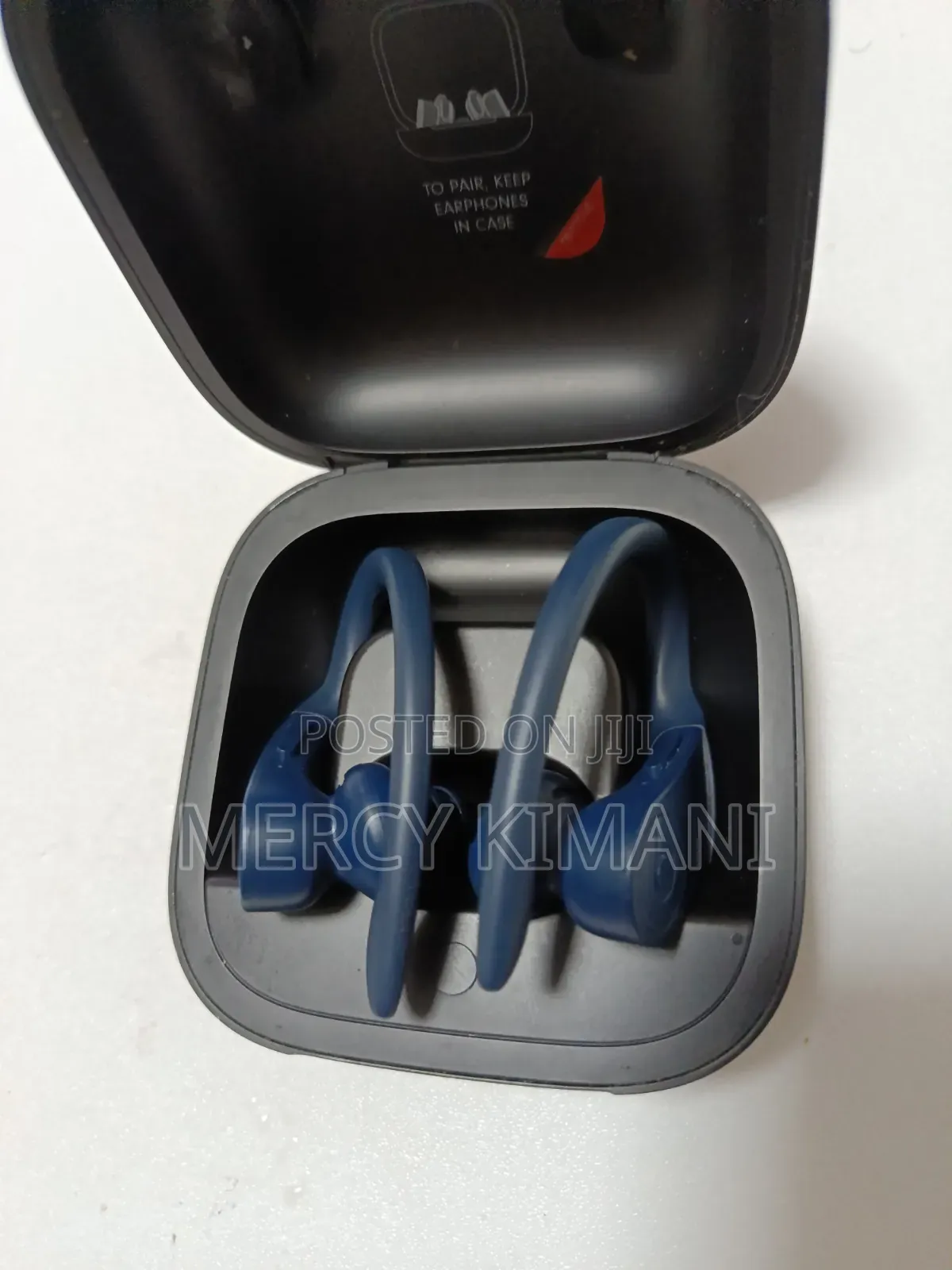 +1 Navy Blue Beats Powerbeats Pro Wireless Earphones.