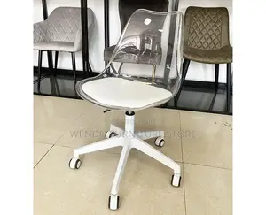 Home Chairs; Clear Swivel Rotating Dining Chairs