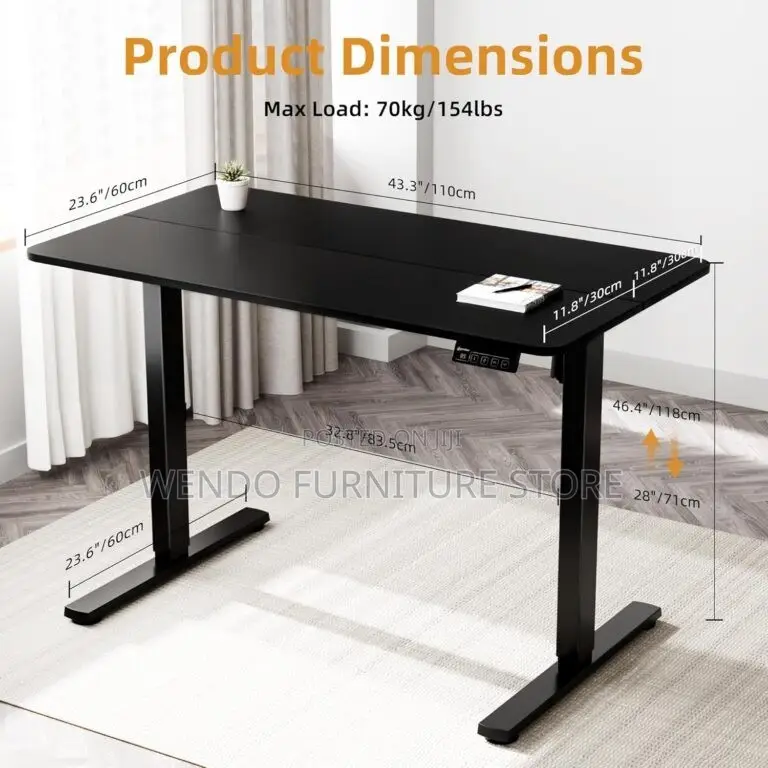 Office Desk; Ergonomic Electric Adjustable Home Performing Desk