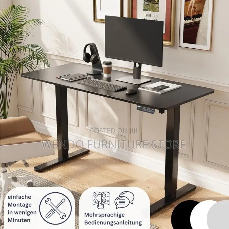 Office Desk; Ergonomic Electric Adjustable Home Performing Desk