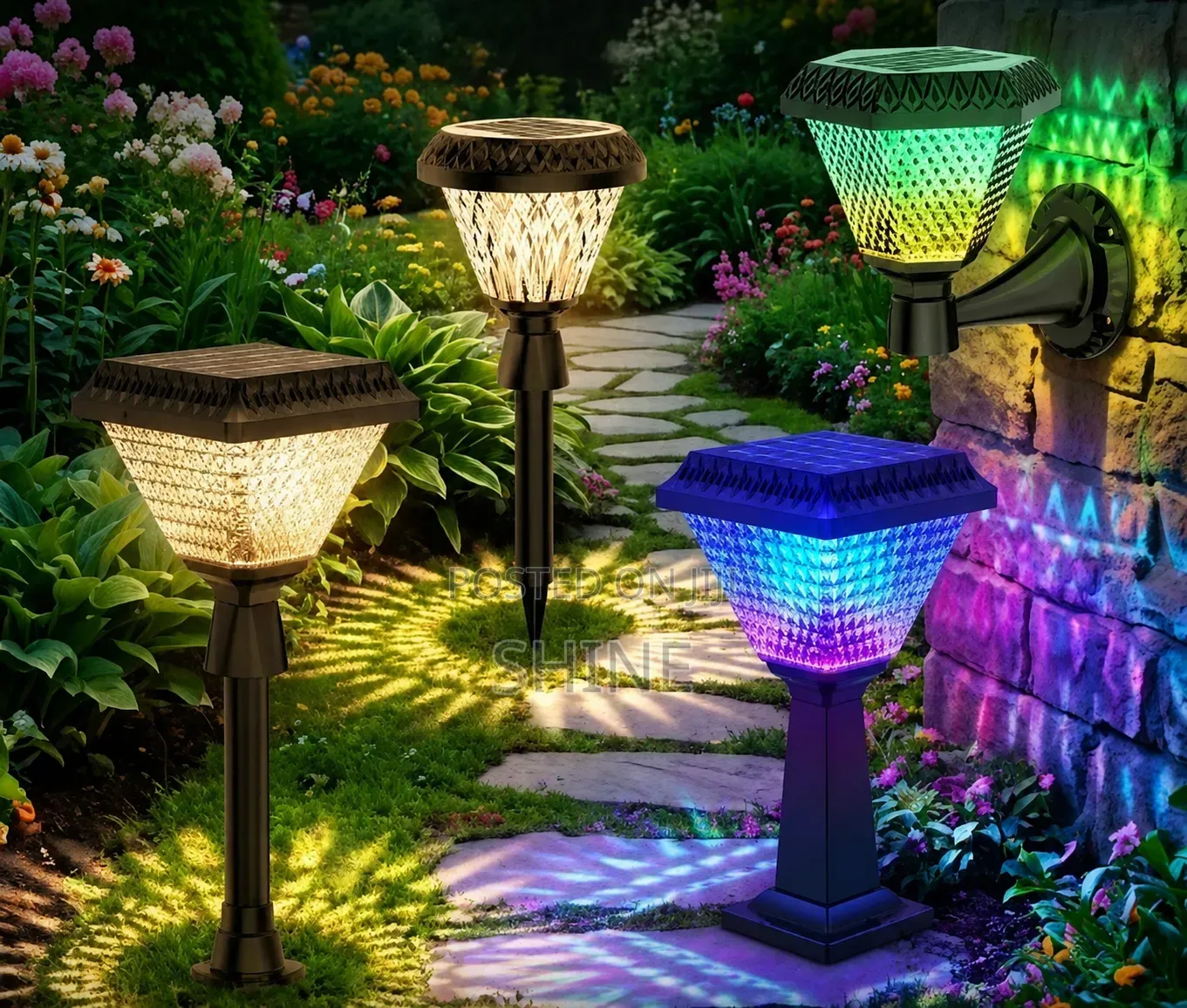 Solar Pillar and Garden Lights