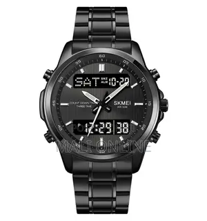 Stainless Steel Men’S Watch Dual Time Chronograph Alarm Skmei 2049