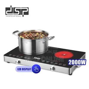 DSP 2000w Infrared Cooker Dual Zone 2 Burners 10 Heat Touch+Knob 56x34