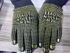 Polka Dotted Gloves/Pvc Dotted Gloves