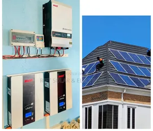 6kva Hybrid Inverter - (5)5.12kwh Lithium Battery - (8) 615w Solar Kit