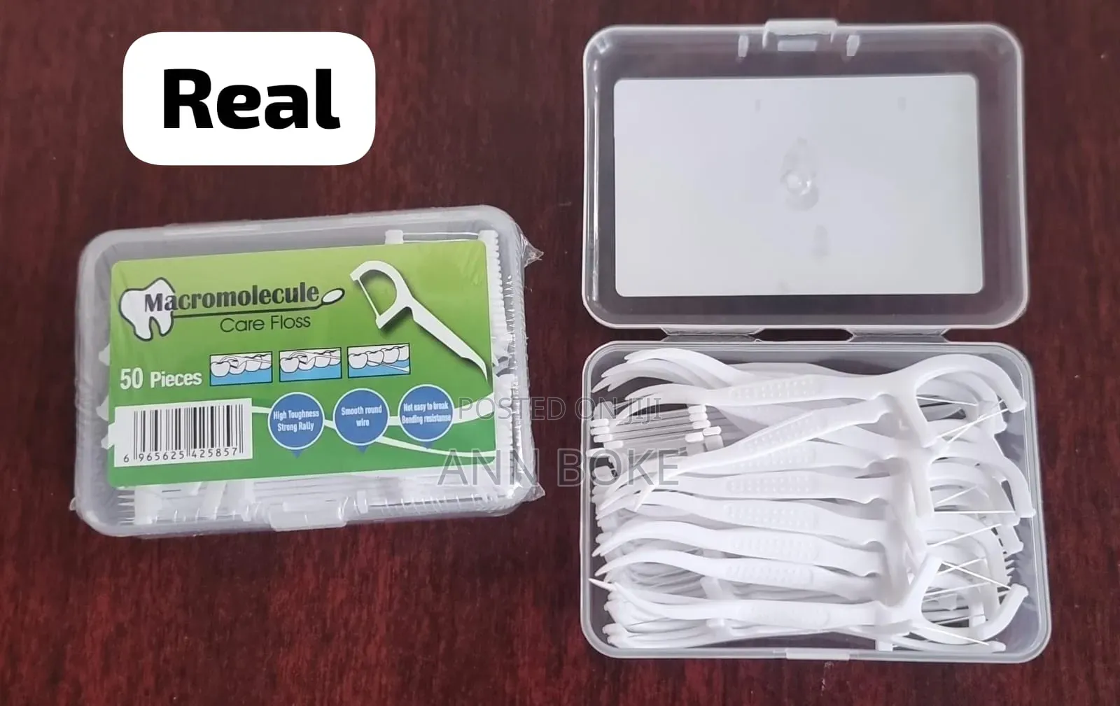 50pc Pack of 2 Way Dental Floss Toothpicks in Colour White