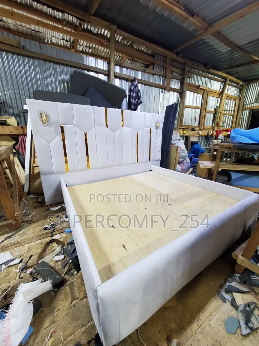 Extended Headboard Bed With Lights